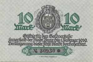 Német Birodalom/Weimari Köztársaság/Burg 1918.12.1. 10M (3x) T:I