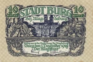 Német Birodalom/Weimari Köztársaság/Burg 1918.12.1. 10M (3x) T:I