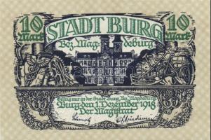 Német Birodalom/Weimari Köztársaság/Burg 1918.12.1. 10M (3x) T:I