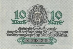 Német Birodalom/Weimari Köztársaság/Burg 1918.12.1. 10M (3x) T:I
