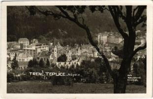1934 Trencsénteplic, Trencianske Teplice; Celkovy pohlad / látkép / general view. Holoubková (Trencín) photo