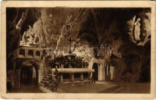 1926 Budapest XI. Gellért-hegyi sziklatemplom szentélyének teljes látképe. Kiadja Magyarország Nagyasszonya sziklatemplomának (szentgellérthegyi lourdes-i barlang) bizottsága (fa)