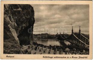 Budapest XI. Gellérthegyi sziklatemplom és a Ferenc József híd (EK)