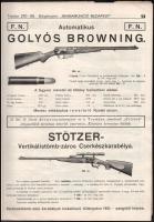 cca 1920 Skaba és Plökl vadász-sport árjegyzék. Bp.,é.n.,Skaba és Plökl Fegyver- és Lőszerraktára Pu...