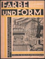 1928 A Farbe und Form művészeti magazin szeptemberi száma, borító jobb felső sarka javított sérüléssel.