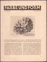 1928 A Farbe und Form művészeti magazin szeptemberi száma, borító jobb felső sarka javított sérüléss...