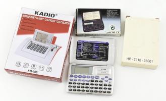 3 db számológép, menedzser kalkulátor eredeti dobozában.