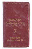 1933 Mini tárca naptár Hungária Szénművek feliratos egészvászon kötésben