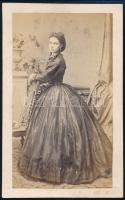 1862 Nathalie Lasocka, Woroniecka hercegnő fotója / Photo of .. G. Hahn, Dresden. 10x6 cm
