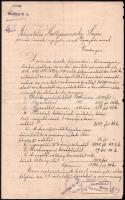 1893 Tekintetes Mattyasovszky Lajos prímás érseki urad. igazgatónak szóló levél Simor János hercegprímás örököseitől elszámolási kérdésekben