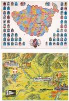 39 db MODERN motívum képeslap: virág, térkép, mese, állat / 39 modern motive postcards: flowers, maps, animal