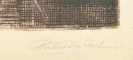 Prihoda István (1891-1956): Jézus. Rézkarc, papír, jelzett, lapszéli szakadással, 49×37,5 cm