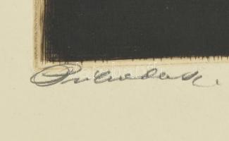 Prihoda István (1891-1956): Jézus. Rézkarc, papír, jelzett, 30×24 cm