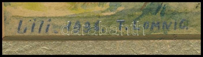 Lili jelzéssel: Tátralomnic, 1936. Akvarell, papír, paszpaprtuban, 10,5×17 cm