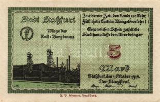 Német Birodalom/Weimari Köztársaság/Staßfurt 1918.10.1. 5M (3x) egymásutáni sorszámmal T:I,I-