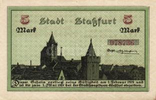 Német Birodalom/Weimari Köztársaság/Staßfurt 1918.10.1. 5M (3x) egymásutáni sorszámmal T:I,I-
