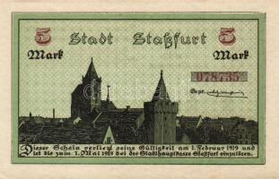 Német Birodalom/Weimari Köztársaság/Staßfurt 1918.10.1. 5M (3x) egymásutáni sorszámmal T:I,I-