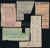 1947-1948 Élelmiszer- és pótjegyek (szappanjegy, nagy-budapesti pótjegy, általános közellátási jegy, stb.), 5 db