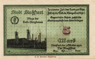 Német Birodalom/Császárság/Staßfurt 1918.10.1. 5M (3x) egymásutáni sorszámmal T:I,I-