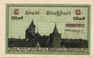 Német Birodalom/Császárság/Staßfurt 1918.10.1. 5M (3x) egymásutáni sorszámmal T:I,I-