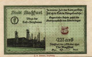 Német Birodalom/Császárság/Staßfurt 1918.10.1. 5M (3x) egymásutáni sorszámmal T:I,I-