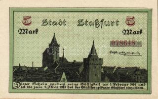 Német Birodalom/Császárság/Staßfurt 1918.10.1. 5M (3x) egymásutáni sorszámmal T:I,I-