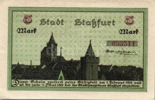 Német Birodalom/Császárság/Staßfurt 1918.10.1. 5M (3x) egymásutáni sorszámmal T:I,I-