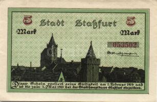 Német Birodalom/Császárság/Staßfurt 1918.10.1. 5M (3x) egymásutáni sorszámmal T:I-