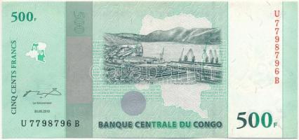 Kongó 2010. 500Fr T:III Congo 2010. 500 Francs C:F Krause P#100