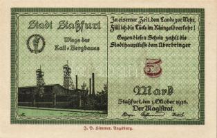 Német Birodalom/Császárság/Staßfurt 1918.10.1. 5M (3x) egymásutáni sorszámmal T:I,I-