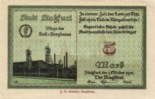 Német Birodalom/Császárság/Staßfurt 1918.10.1. 5M (3x) egymásutáni sorszámmal T:I,I-