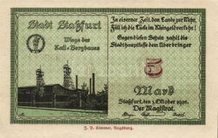 Német Birodalom/Császárság/Staßfurt 1918.10.1. 5M (3x) egymásutáni sorszámmal T:I,I-