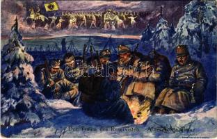 1915 Der Traum der Reservisten / A rezervista álma / WWI Austro-Hungarian K.u.K. military art postcard, the reservists dream. D.K. & Co. P. 812. artist signed (EK)