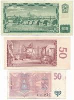 Csehszlovákia 1961. 100K szlovák bélyeggel + 1964. 50K + Csehország 1997. 50K T:III
Czechoslovakia ...
