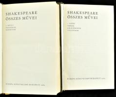 Shakespeare összes művei. I-II. kötet. Bp., 1964, Európa, 1585+2 p. + 1445+2 p. Kiadói aranyozott eg...