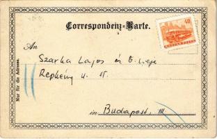 Historischer Festzug Wien 1898. (32 Blätter) Blatt 27. Huldigungswagen des Kaisers Franz Josef I. Ve...