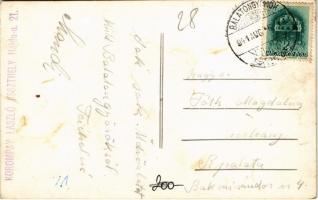 1941 Balatongyörök, kikötő, TÜNDE motoros személyhajó. Korompay László photo (fl)