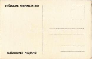 Fröhliche Weihnachten! Glückliches Neujahr! / Austro-Hungarian K.u.K. military art postcard with Chr...