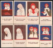 cca 1942 2 db kis szentképes mappa 8 és 15 db szentképpel