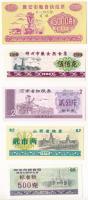 Kína 1976-1990. 5xklf rizsjegy-tétel T:I,I- China 1976-1990. 5xdiff rice coupons lot C:UNC,AU