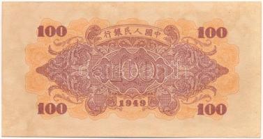 Kínai Köztársaság 1949. 100Y T:II hajtatlan, fo.
Chinese Republic 1949. 100 Yuan C:XF unfolded, spo...