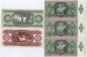 1930. 100P (csillagos sorszámmal) + 1932. 50P + 1936. 10P (3x, sorszámkövető) + 1962. 10Ft + 1992. 1...