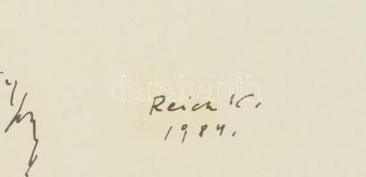 Reich Károly (1922-1988) Arkangyal. Szitanyomat, papír, Jelzett a nyomaton. 54x37 cm