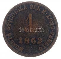 Olasz Államok / Lombardia-Velence 1862A 1S Cu T:2- Italian States / Lombardy-Venetia 1862A 1 Soldo Cu C:VF Krause C#35.1