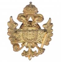 DN Habsburg címer Ferenc József arcképével. Festett fém kitűző, kópia (50x63mm) T:1-,2