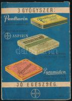 cca 1940 Az emberi test, Bayer gyógyszergyár képes ismertető prospektusa, Bp., Klösz-ny., kissé kopo...