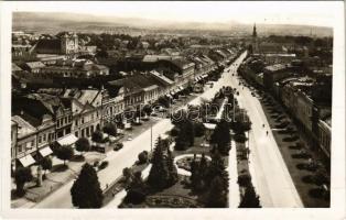 Eperjes, Presov; Fő utca, Corso kávéház, üzletek / main street, shops, café