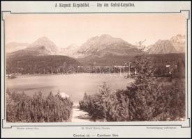 cca 1890-1900 Központi-Kárpátok, Csorba-tó, kartonra kasírozott fotó, Divald Károly Eperjes, 23x14 c...