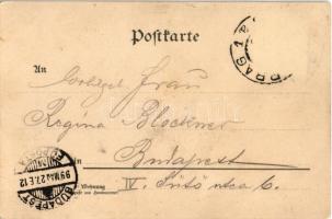 1899 Gruss / Children art postcard, head. litho (EK)