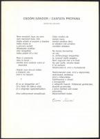 Victor Vasarely 10 kompozíciója versekkel, Bartók Béla emlékére. Bp., é.n., Helikon. Ofszet, papír. ...